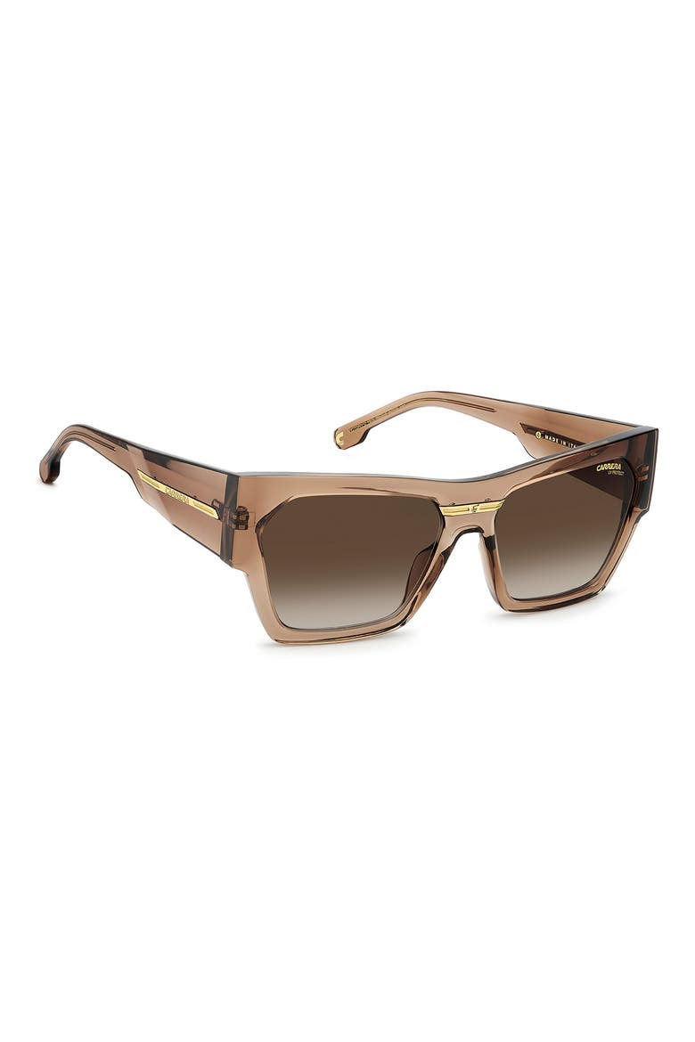 Victory 57mm Gradient Rectangular Sunglasses, Alternate, color, BROWN/ BROWN SF