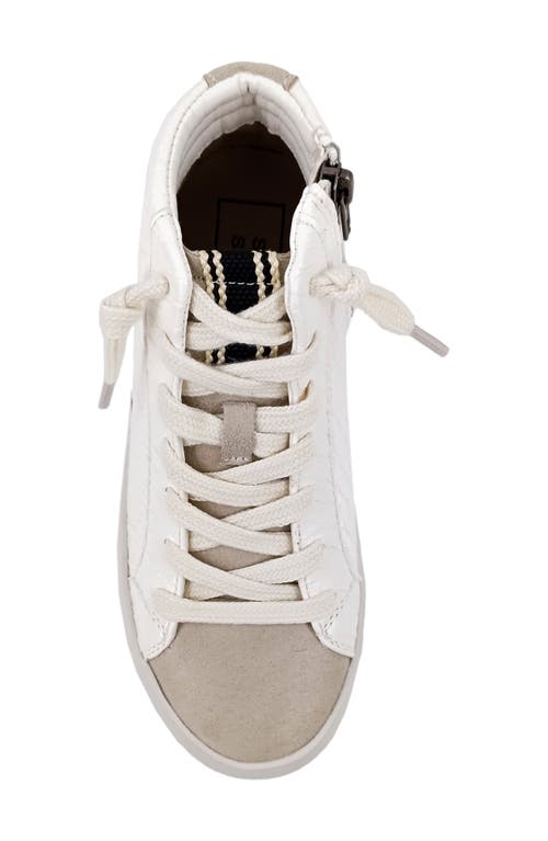 Shushop Kids' Reese Studded High Top Sneaker In White