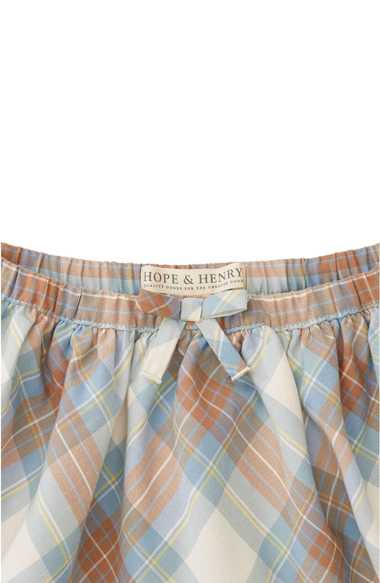 Hope & Henry Baby Girls' Pull-On Skirt, Infant, Alternate, color, Tan And Blue Plaid