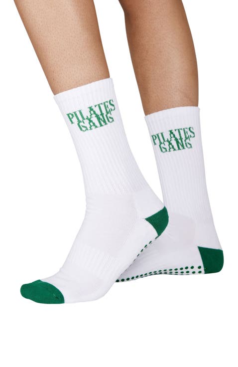 Pilates Crew Grip Socks