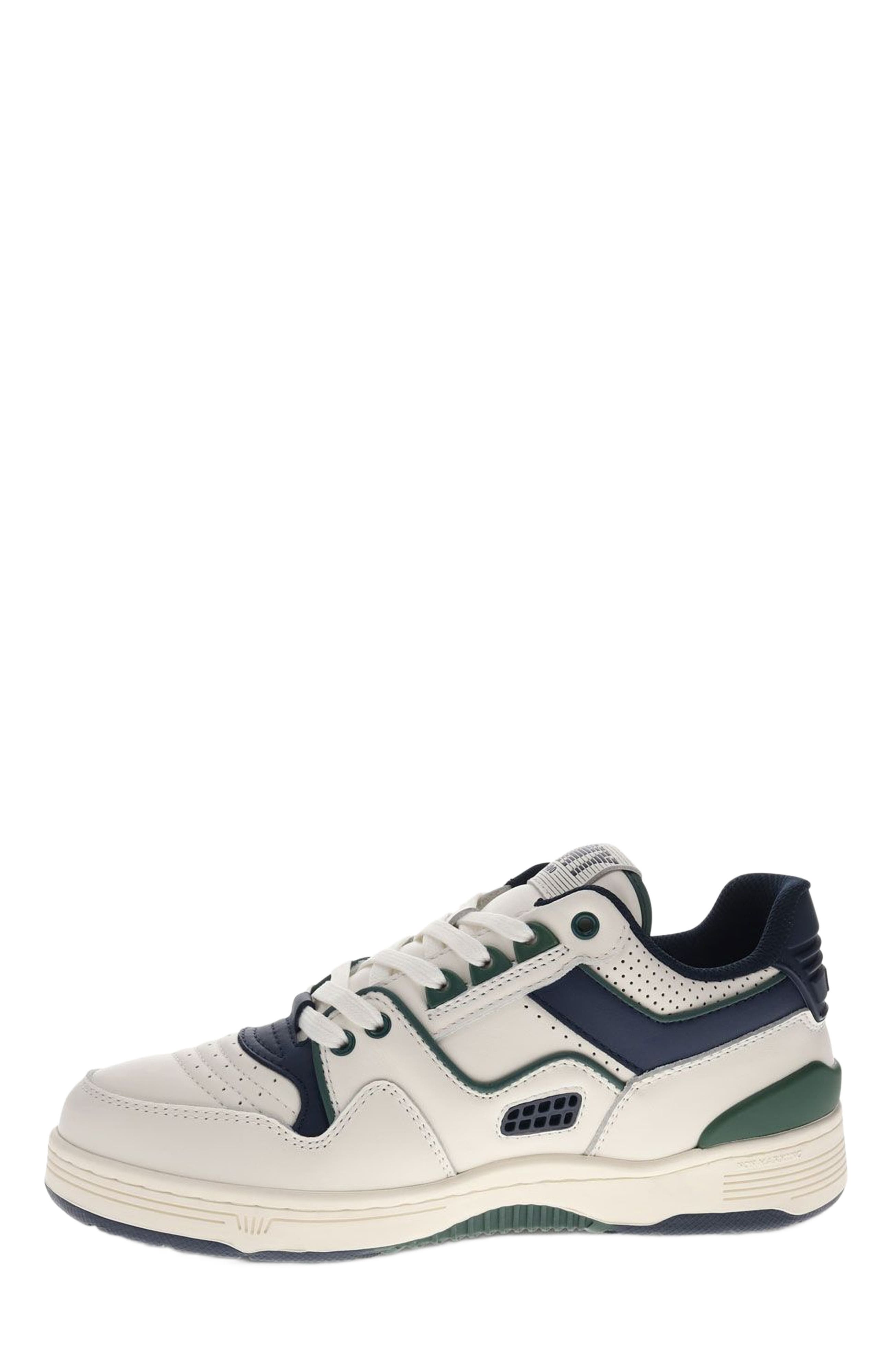 PONY M100 Low Archive Sneakers, Alternate, color, Snow White/Navy/Green