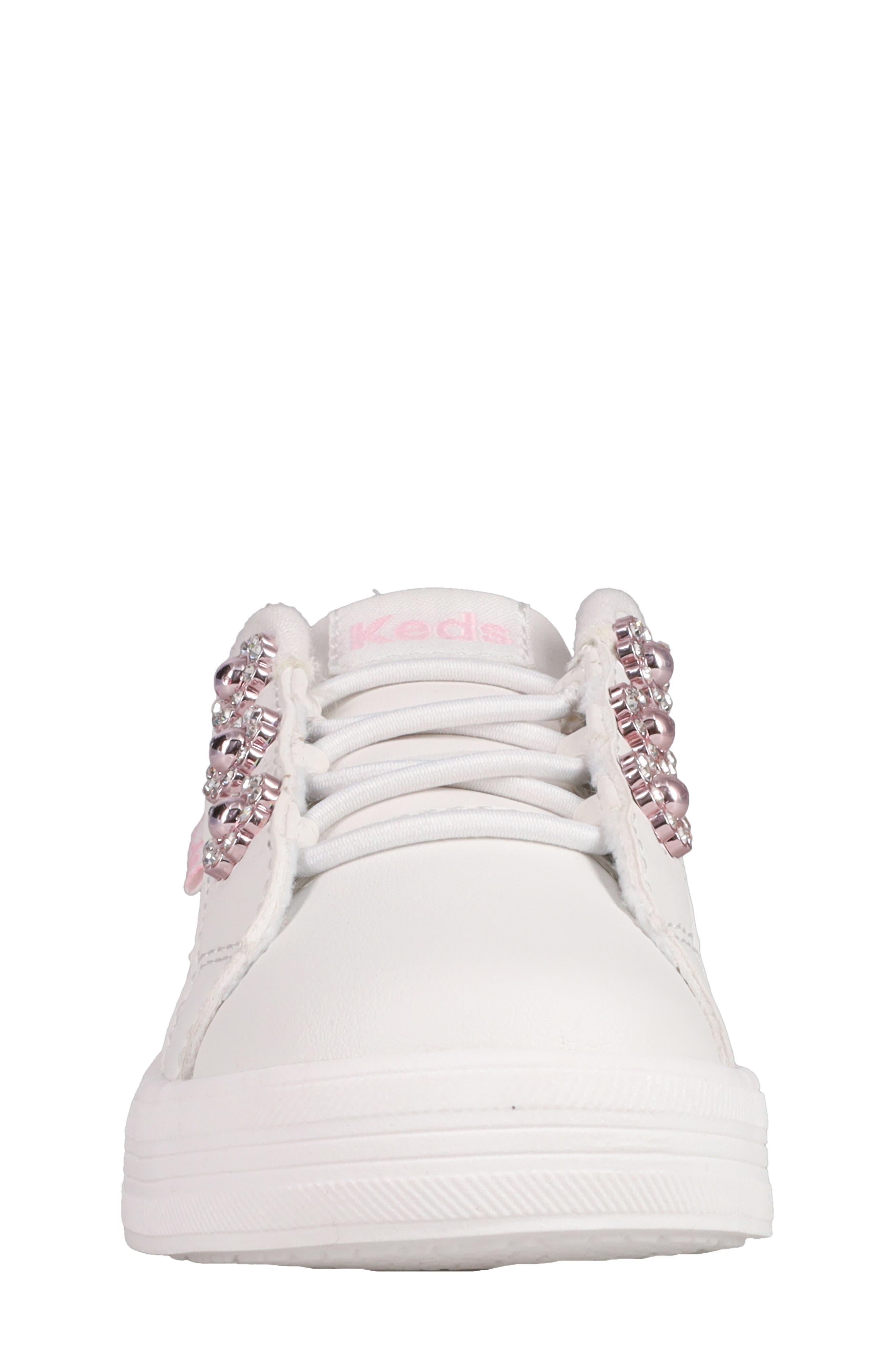 Kara Court Sneaker, Alternate, color, WHITE SMOOTH