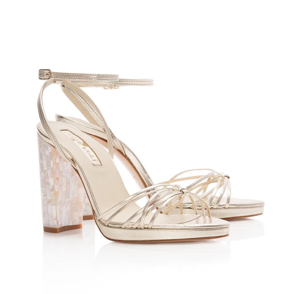 Bianca Strappy Gold Sandal, Alternate, color, Champagne