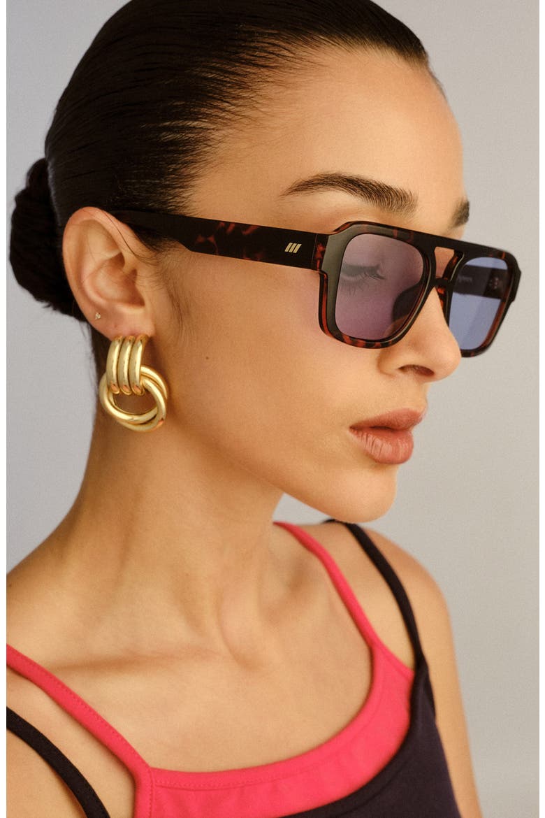 Subzero 54mm Aviator Sunglasses, Alternate, color, TORT / BLUE TINT