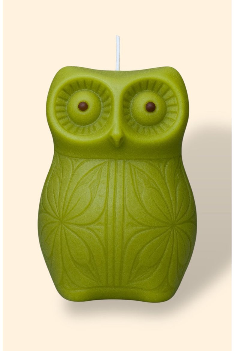 Owl Night Long Candle, Main, color, Avocado