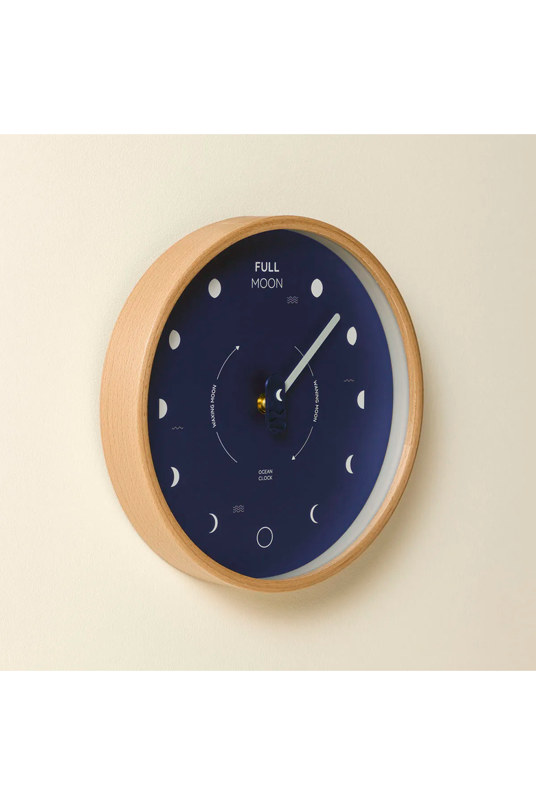 Monthly Moon Phase Clock by Ocean Clock, Alternate, color, Multi