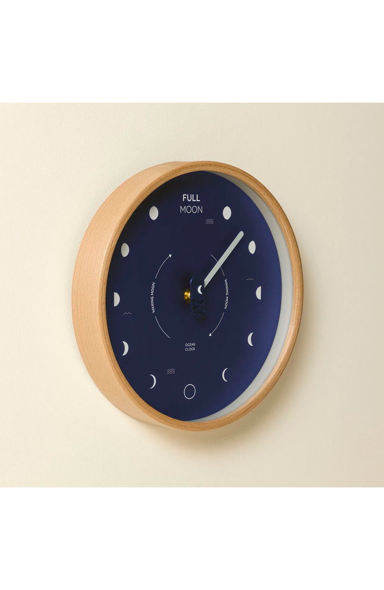 Uncommon Goods Monthly Moon Phase Clock by Ocean Clock, Alternate, color,