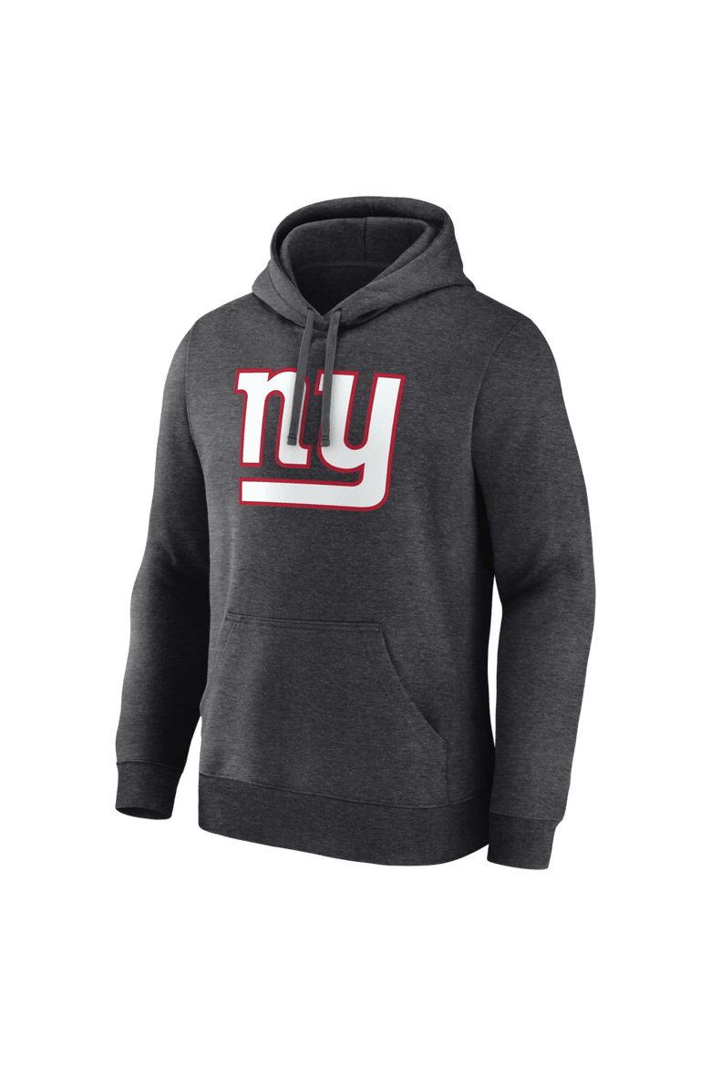 Men's Logo Athletic Heather Charcoal New York Giants Primary Logo Hoodie, Alternate, color, Heather Charcoal
