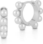 SPHERA MILANO Cultured Pearl Hoop Earrings