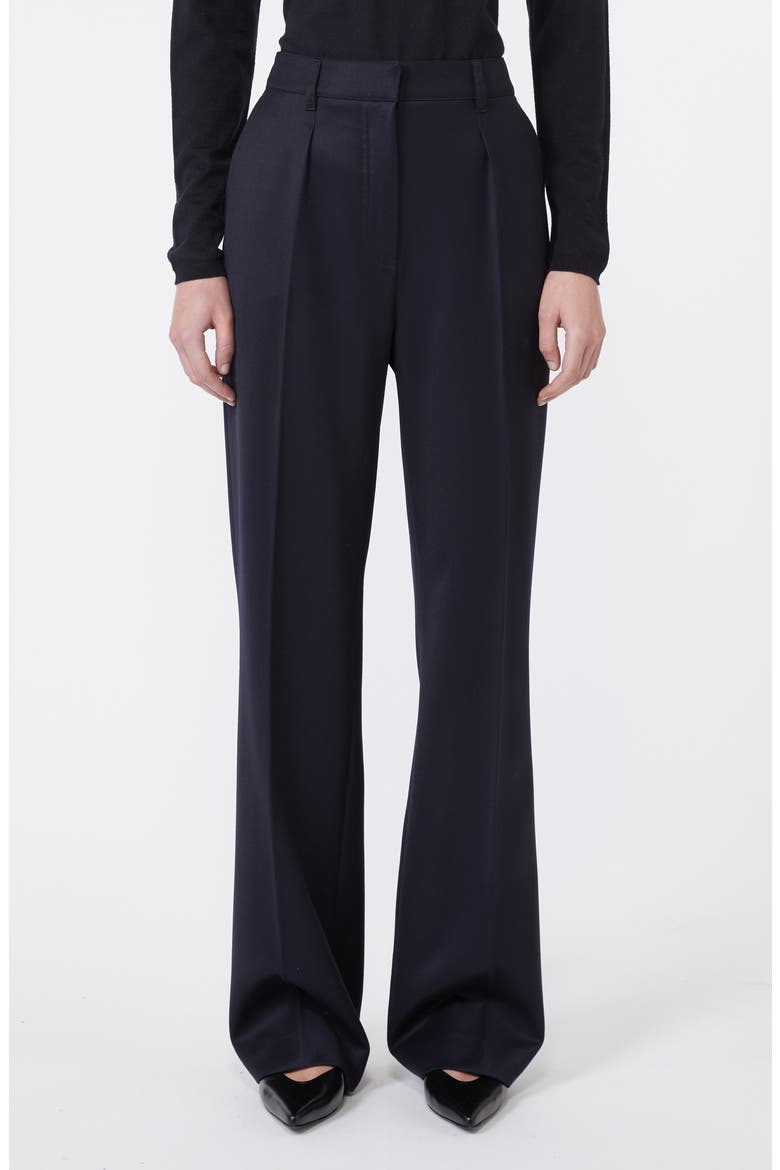Cannes Pleated Wool Twill Pants, Main, color, ULTRAMARINE