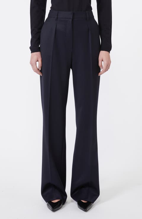 パンツ MAX MARA Black Cotton Duomo Pant Wide pants black | Max Mara