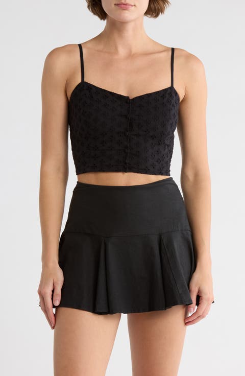Eyelet Button-Up Camisole