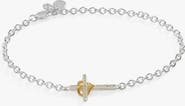 Alex and Ani Cross And Heart Bracelet, Sterling Silver