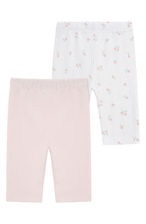 Dainty Roses Assorted 2-Pack Cotton Pants (Baby) (Nordstrom Exclusive)