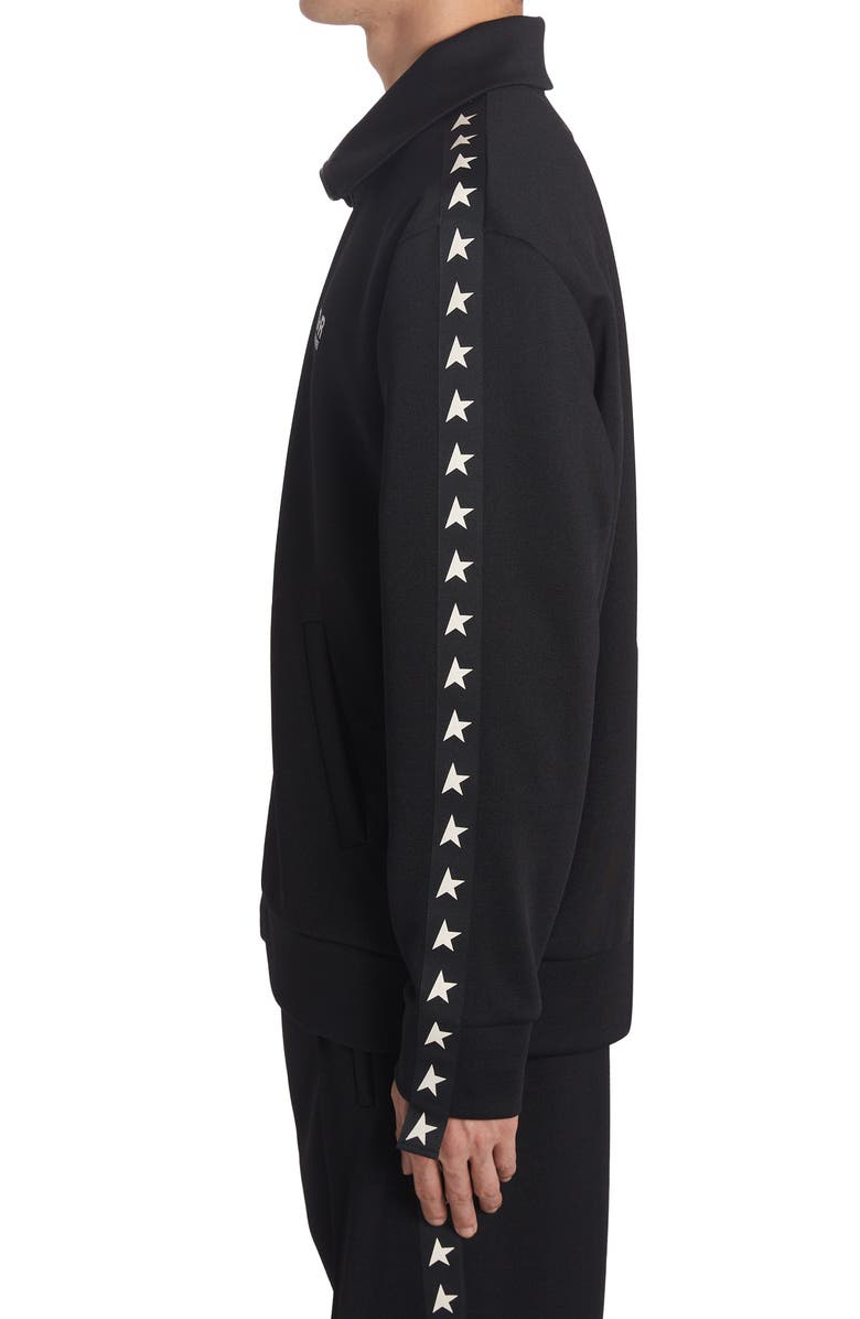 Golden Goose Star Logo Track Jacket, Alternate, color, Black