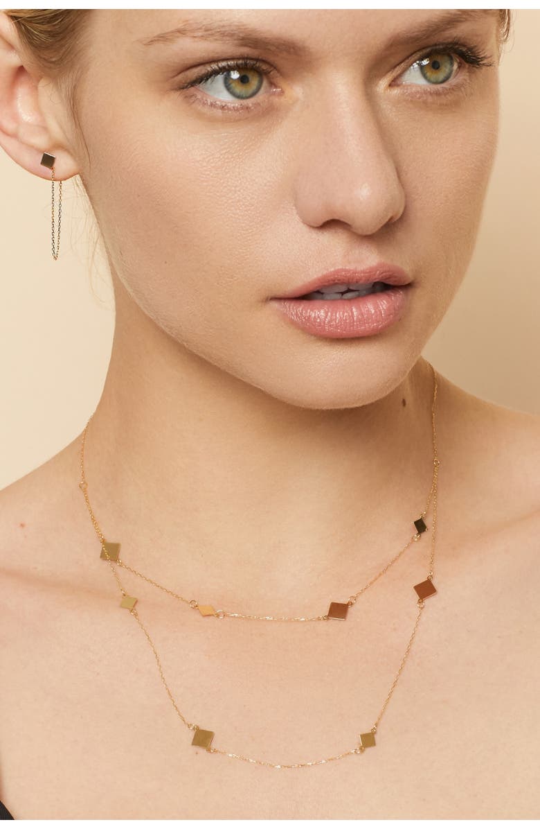 Oradina 14K Yellow Gold Times Square Layered Necklace, Alternate, color, 