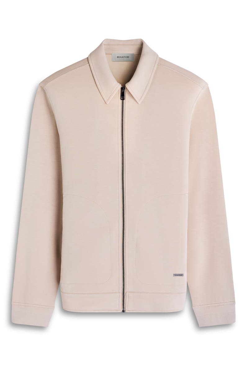 Bugatchi Soft Touch Blouson Knit Jacket, Alternate, color, Almond