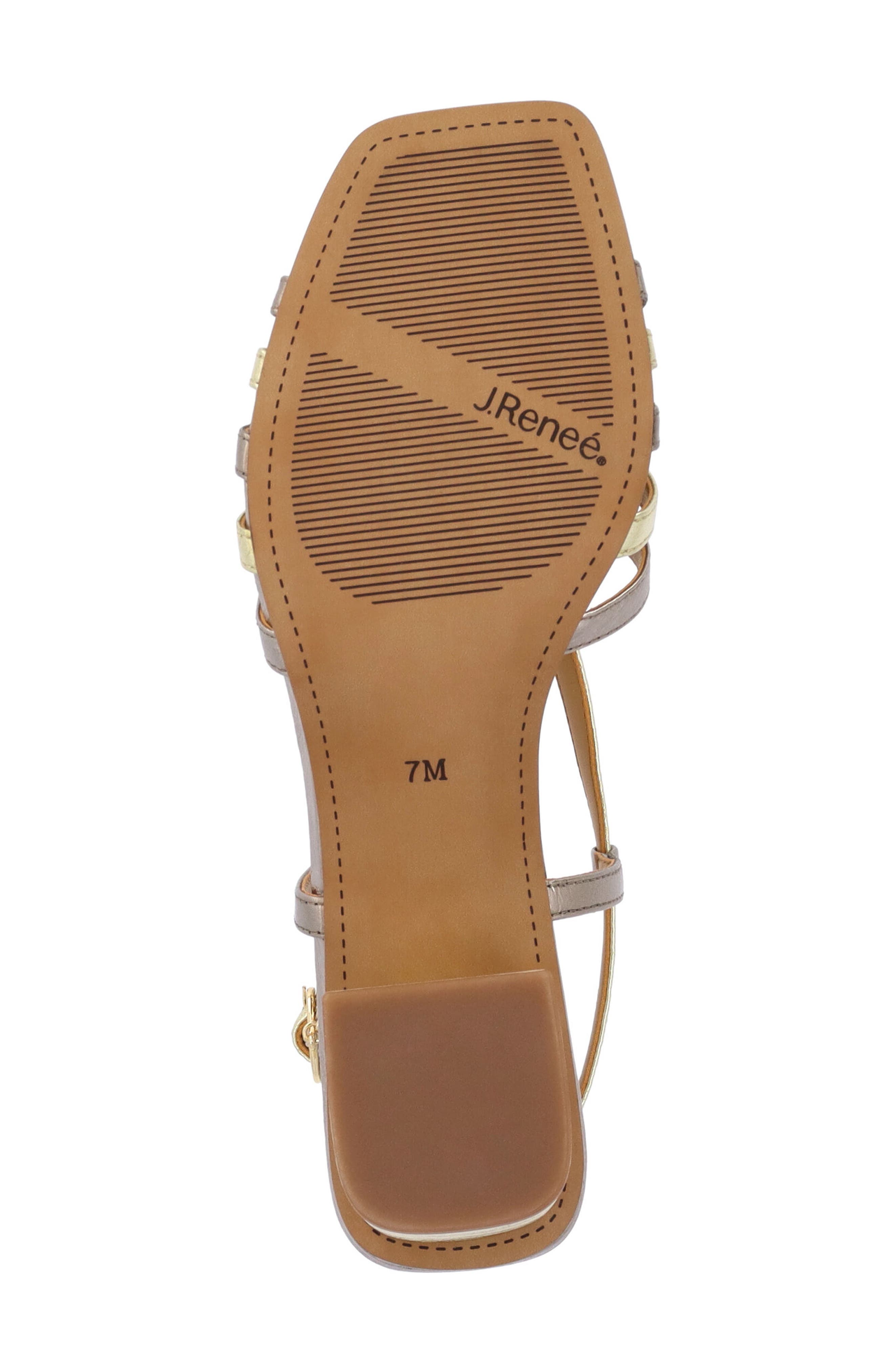 J. Reneé Regan Slingback Sandal, Alternate, color, Taupe/ Gold