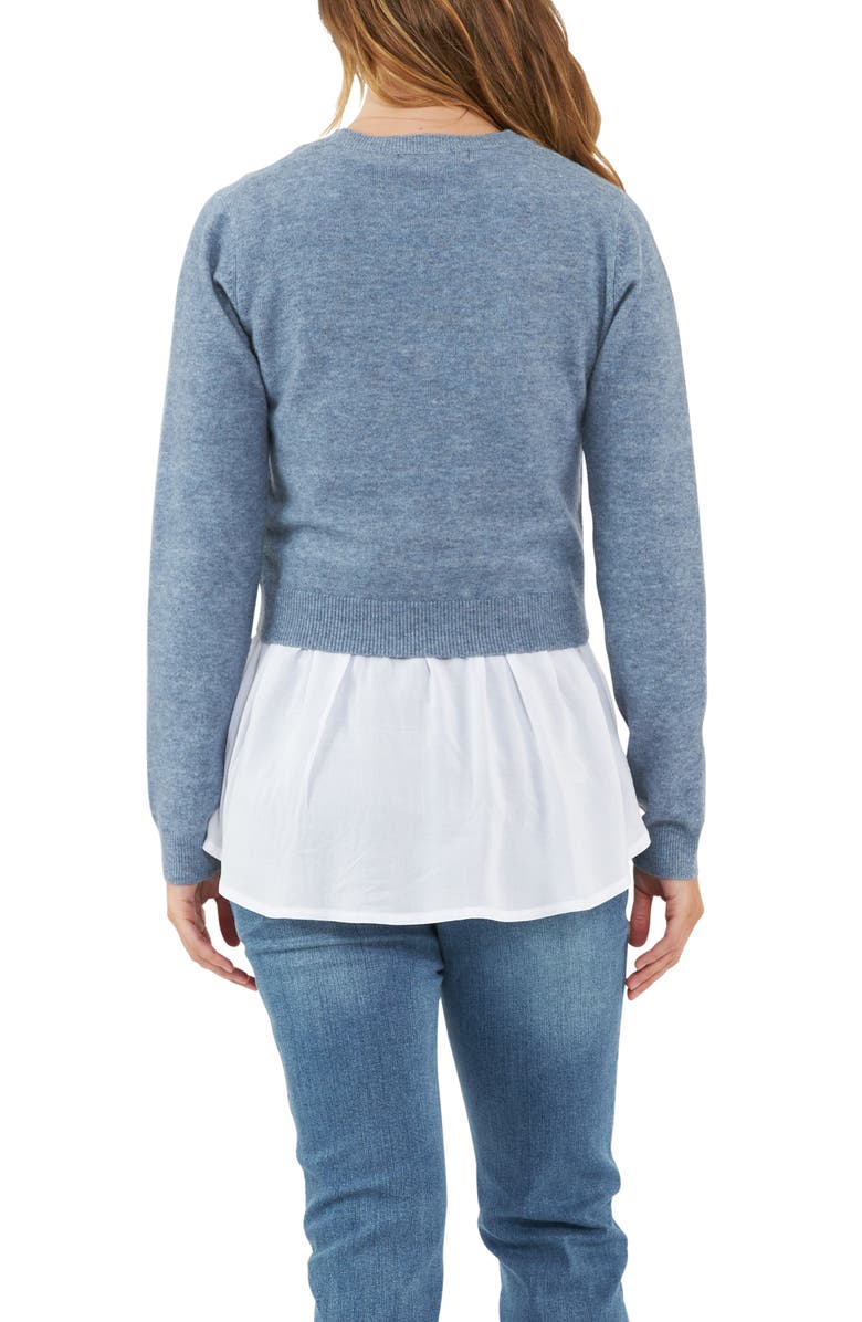 Ripe Maternity Sandy Detachable Nursing Knit, Alternate, color, Denim Marle