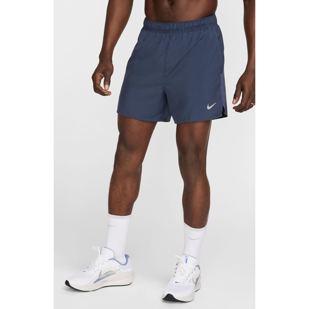 Nike Dri-fit Challenger 5-inch Brief Lined Shorts In Thunder Blue