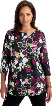 Jessica London Stretch Cotton Boatneck Tunic