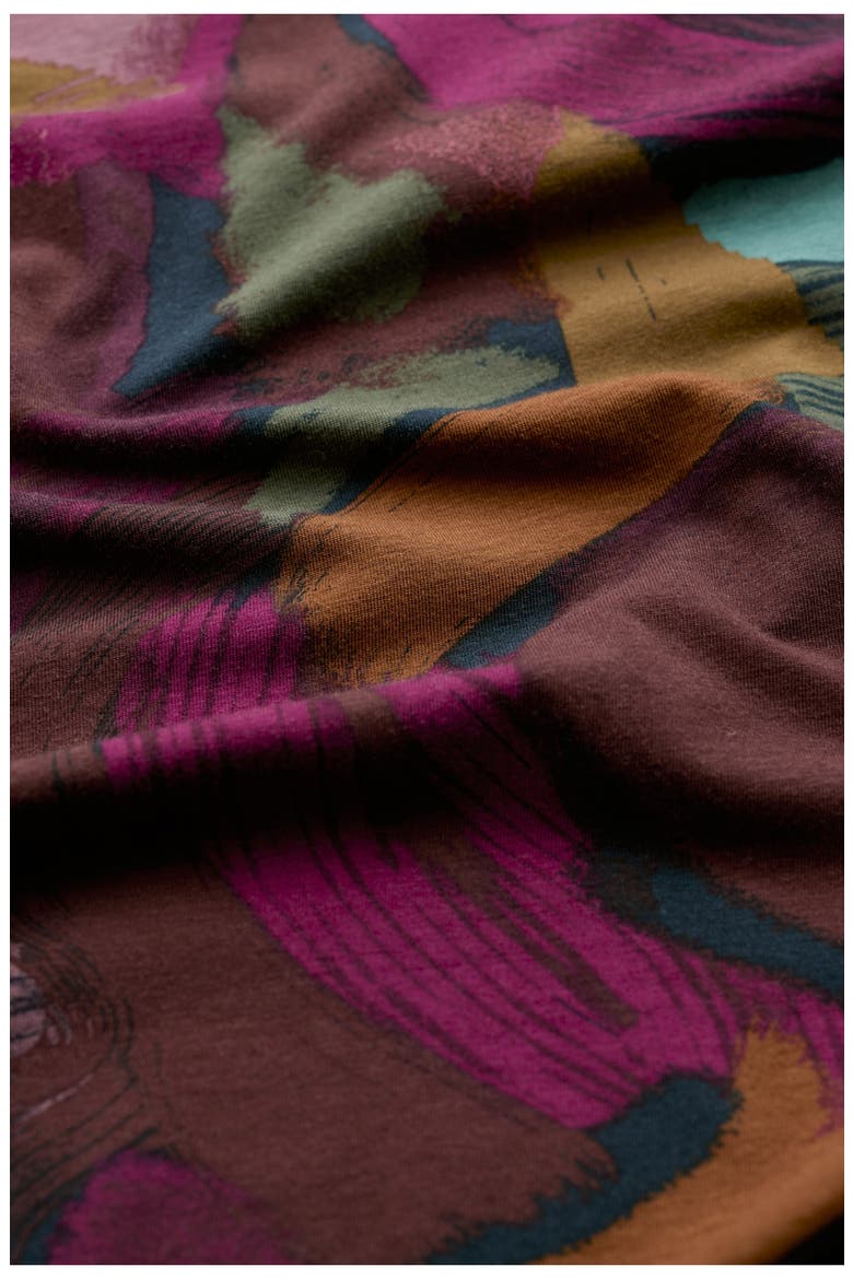 Wreathe A-Line Jersey Tunic, Alternate, color, LELANT ABSTRACT INKWELL