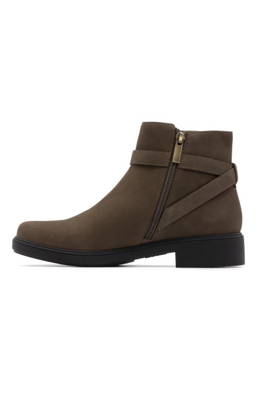 Abeo Compass Buckle In Olive Nubuck - Regular