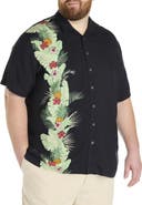 Oak Hill by DXL Big & Tall Pineapple Stripe Sport Shirt