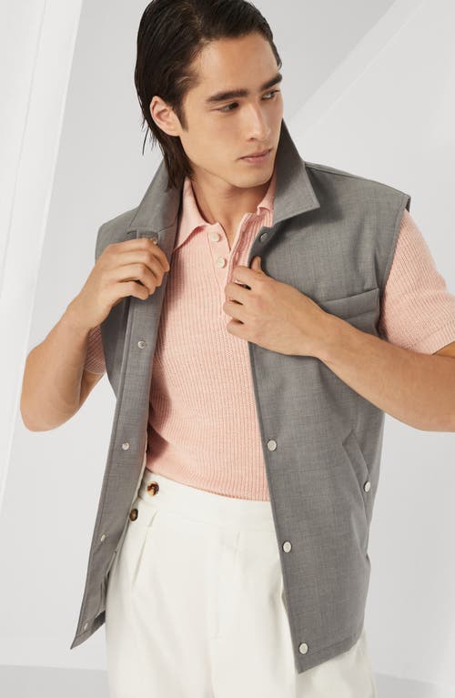 Brunello Cucinelli Vest With Thermore® Padding In Light Grey