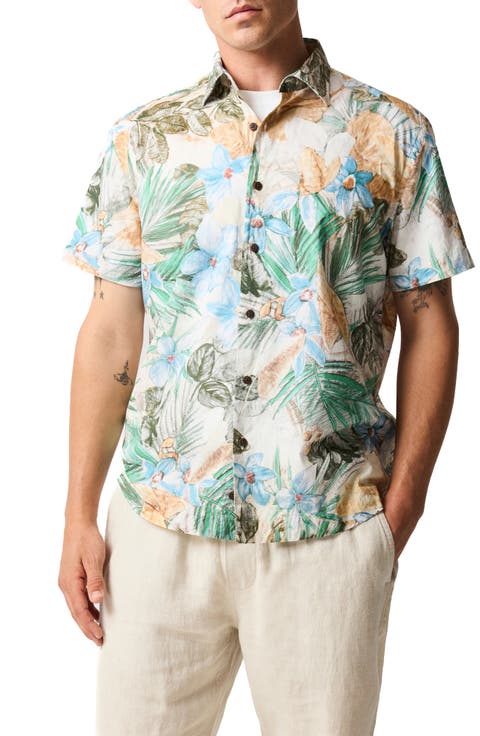 Otokia Tropical Short Sleeve Button-Up Shirt