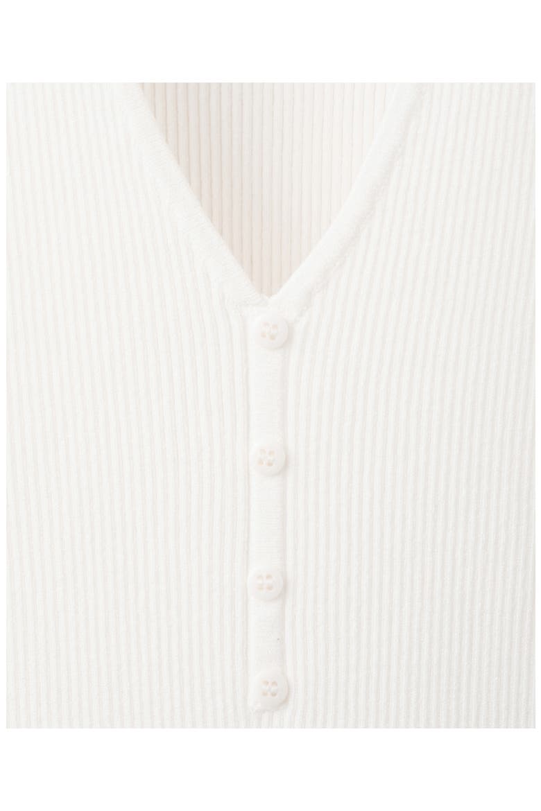 Button Sleeveless Rib Sweater, Alternate, color, ECRU