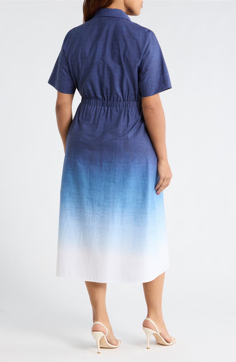 Anne Klein Short Sleeve Shirtdress, Alternate, color, Distant Mountain Multi