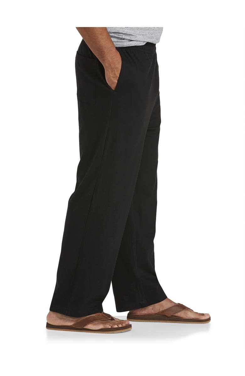 Harbor Bay by DXL Big & Tall Open-Hemmed Jersey Pants, Alternate, color, Black