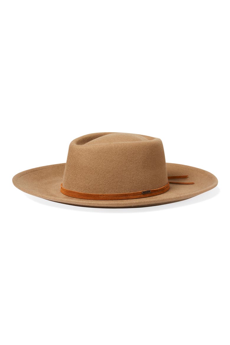 Brenton Wide Brim Fedora, Main, color, TOBACCO BROWN