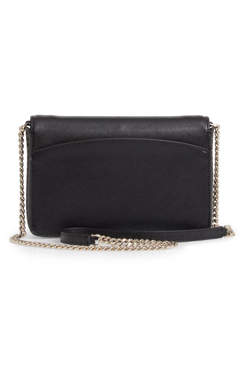 spencer leather wallet on a chain, Alternate, color, BLACK