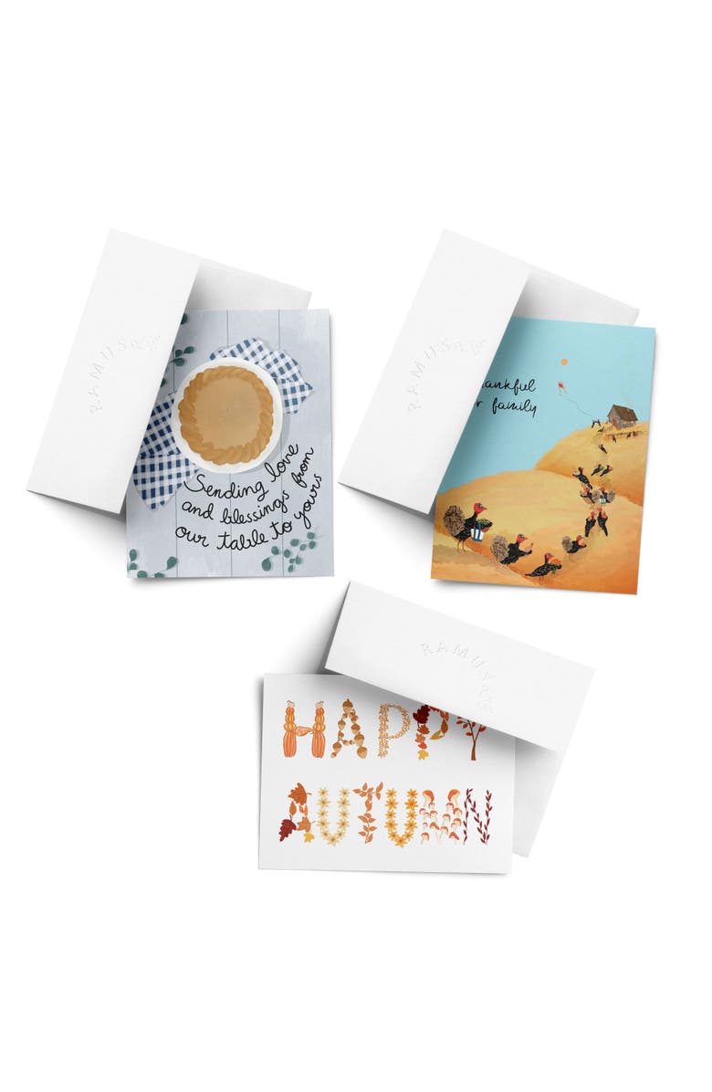 Ramus & Co Sending Love, Happy Autumn, Thankful for my Family Fall/Autumn Greeting Card Pack Sets, Main, color, Multi-Pack