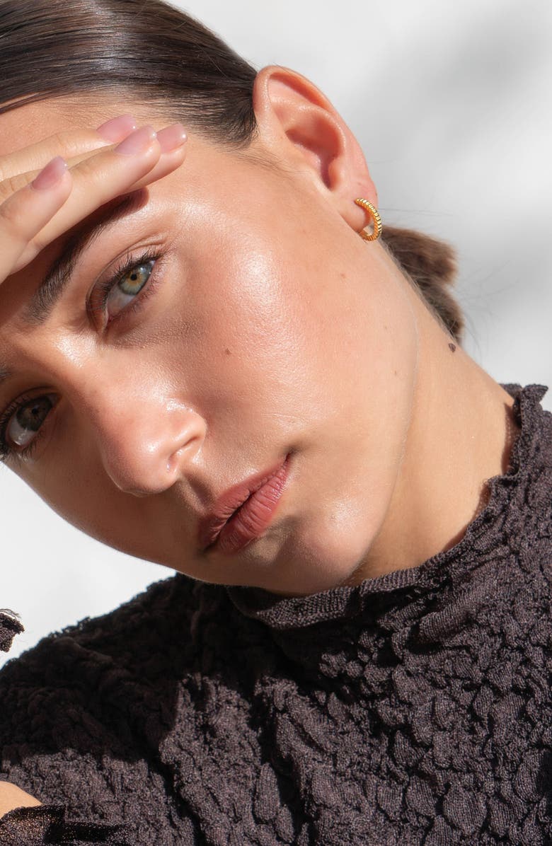 Dower & Hall Humbug Huggie Hoops, Alternate, color, Yellow Gold Vermeil