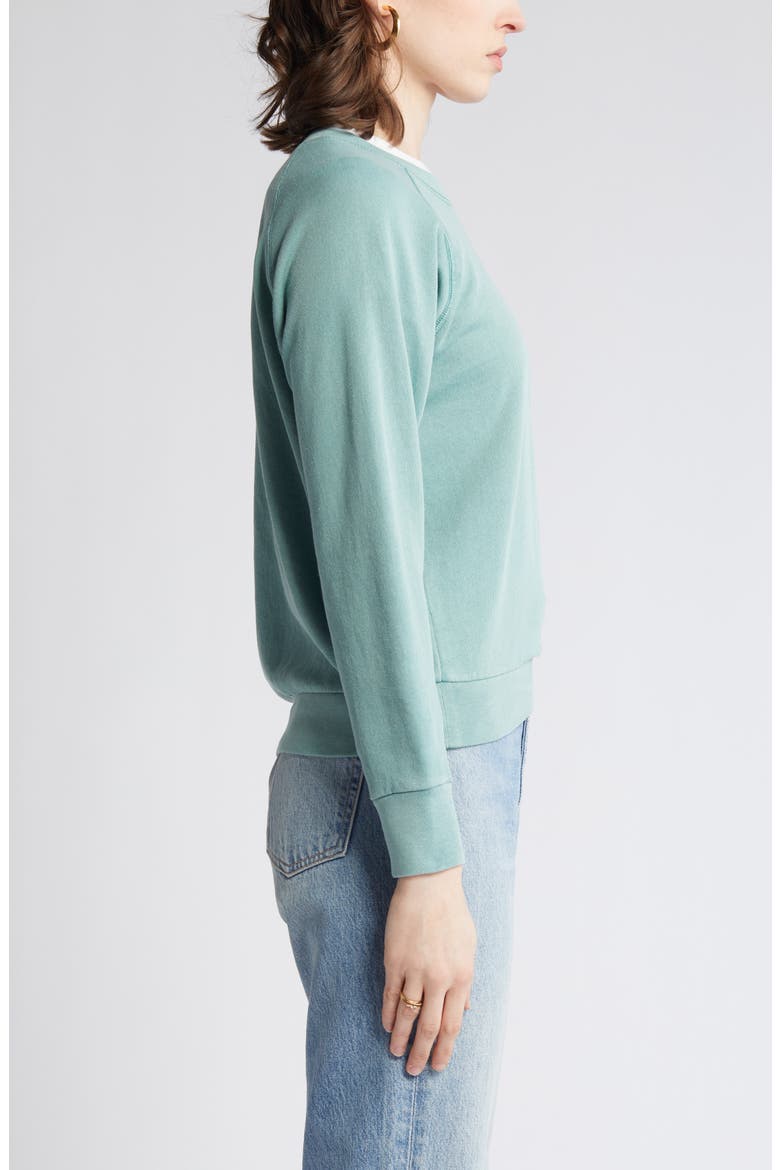 Shrunken Terry Sweatshirt, Alternate, color, GREEN SEAGLASS