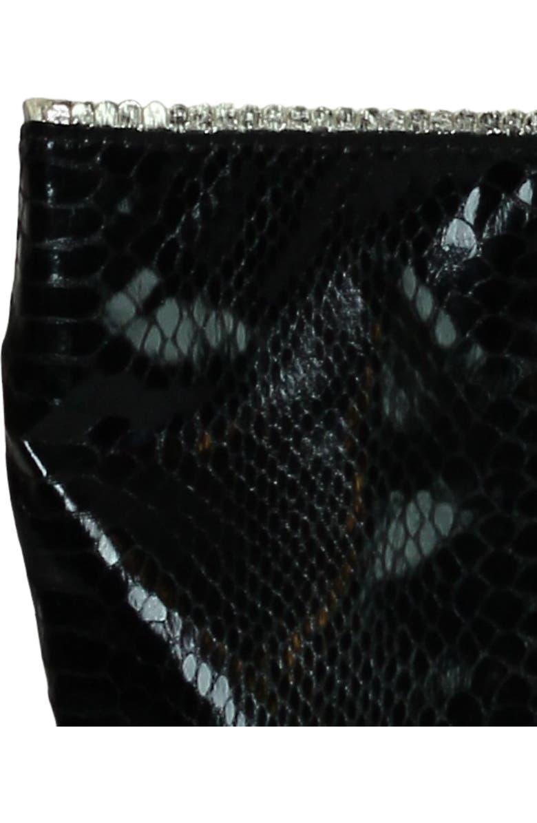 Carlos Falchi Vegan Python Large Tote with Convertible Pouch, Alternate, color, Black