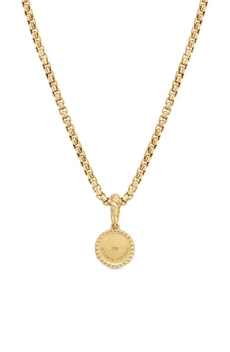 David Yurman Evil Eye Amulet in 18K Yellow Gold with Pavé Emerald and Diamonds, Alternate, color, Emerald/ Yellow Gold