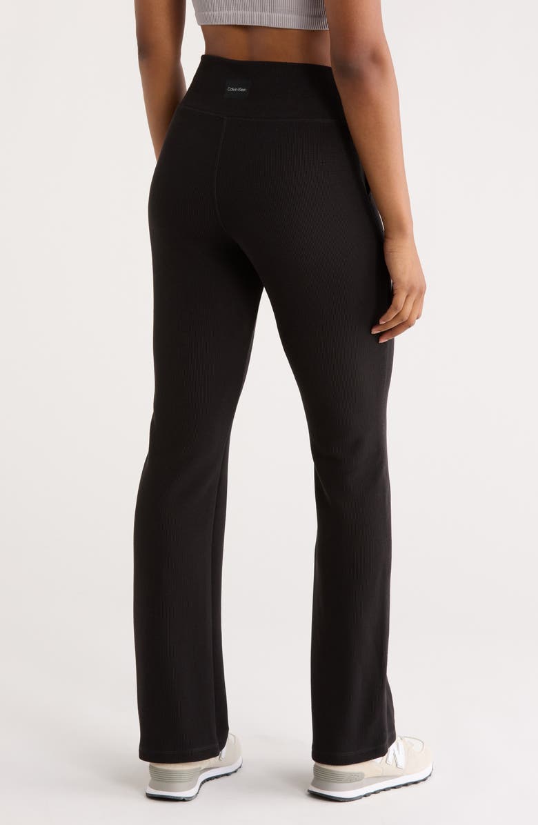 CALVIN KLEIN PERFORMANCE Tech Waffle Flare Pants, Alternate, color, Black