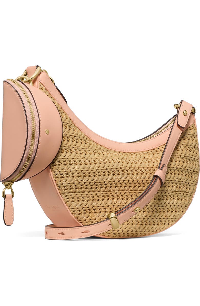 Kate Spade New York duo straw leather crossbody bag, Alternate, color,