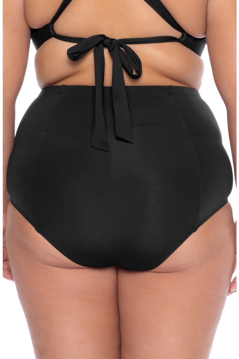 High Waist Bikini Bottoms, Alternate, color, BLACK