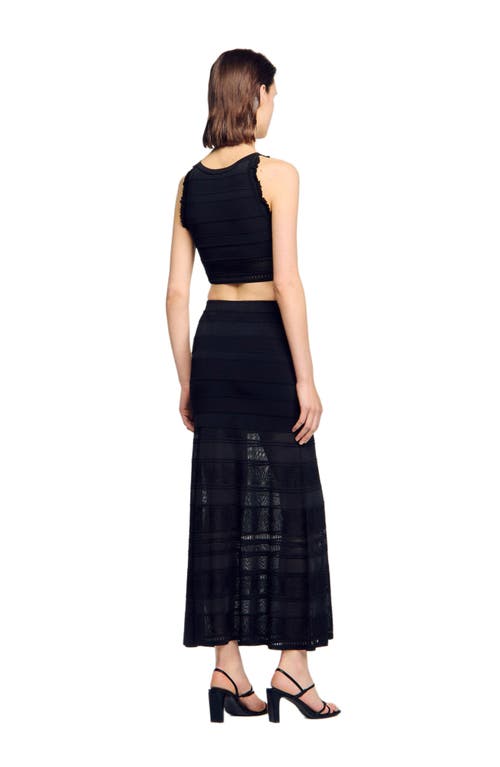 Sandro Sleeveless Jumper In Black