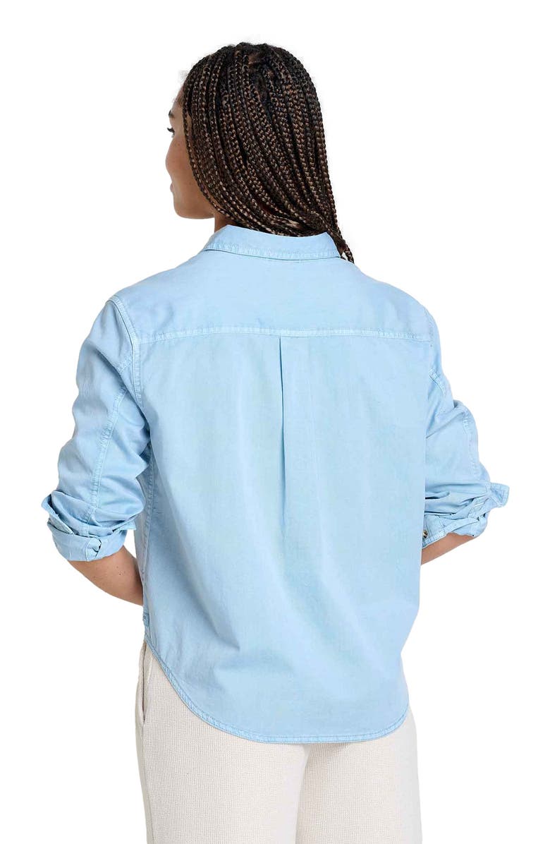 Toad & Co Women's Arroyo Twill Boxy Long Sleeve Shirt, Alternate, color, Skyway