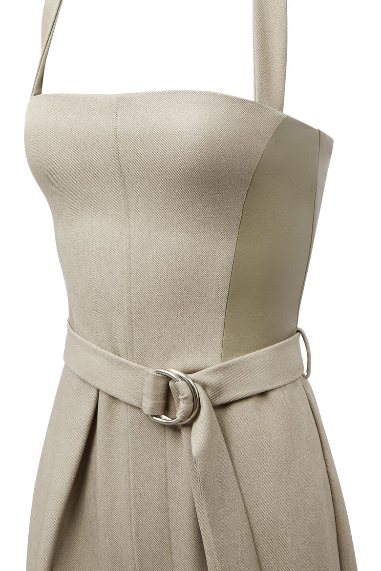Sabine Tailored Pleat Jumpsuit with Belt, Alternate, color, Beige