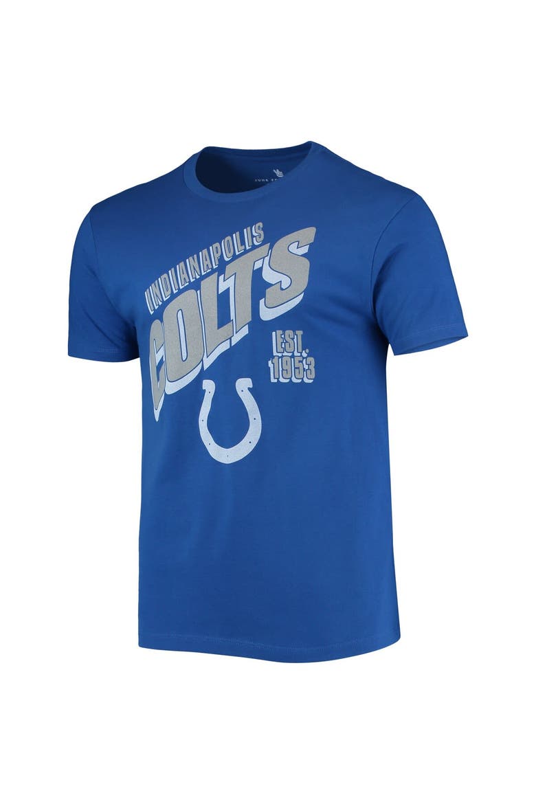 Men's Junk Food Royal Indianapolis Colts Slant T-Shirt, Alternate, color, Royal