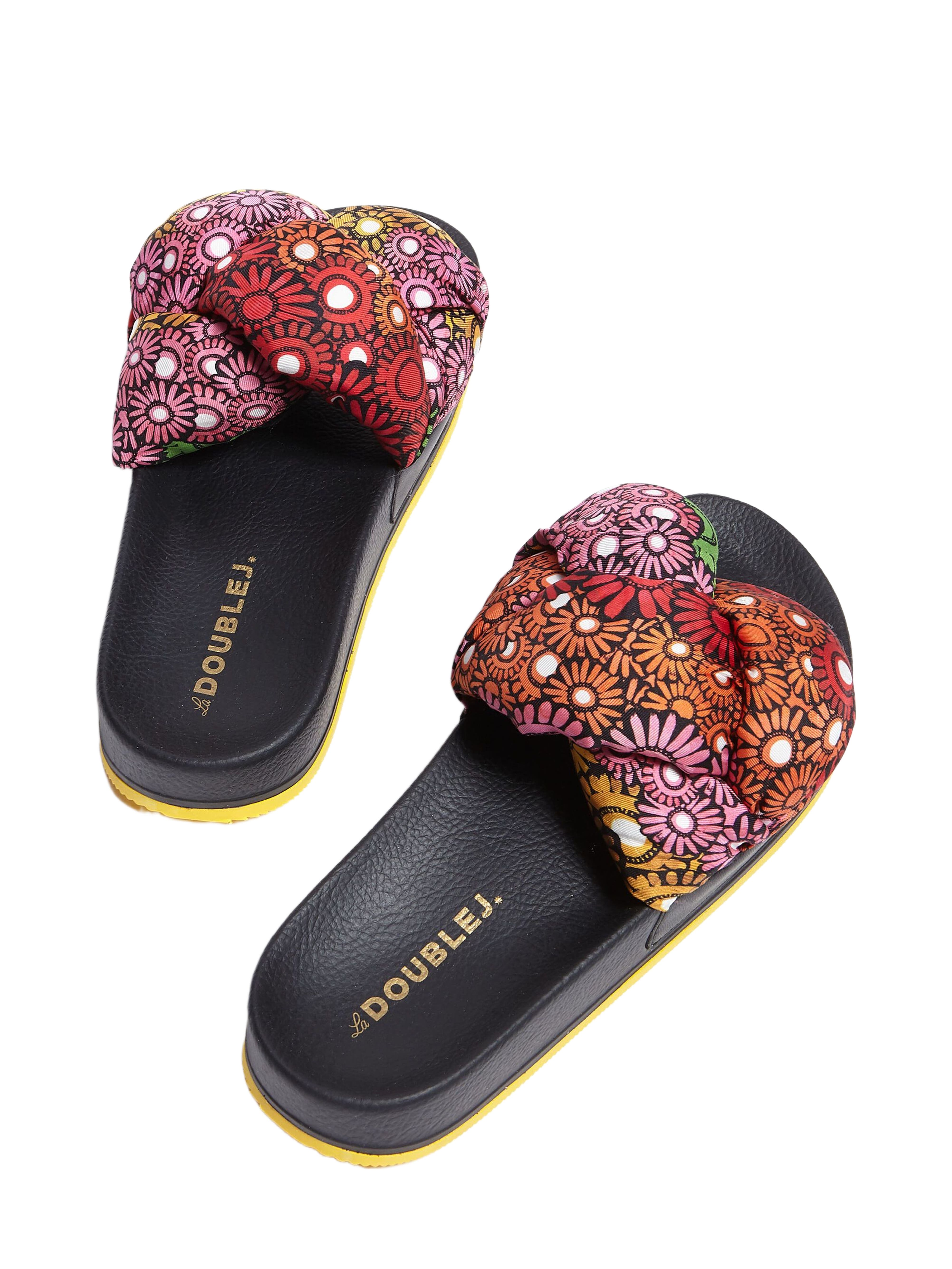 La DoubleJ Treccia Slides Pride Daisy Multicolor, Alternate, color, Pride Daisy Multicolor