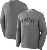 FANATICS Men's Fanatics  Heather Gray Las Vegas Raiders Loop Terry Pullover Sweatshirt