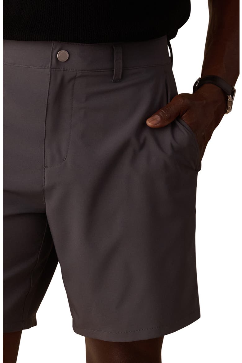 Everyday Flat Front Shorts, Alternate, color, STEEL